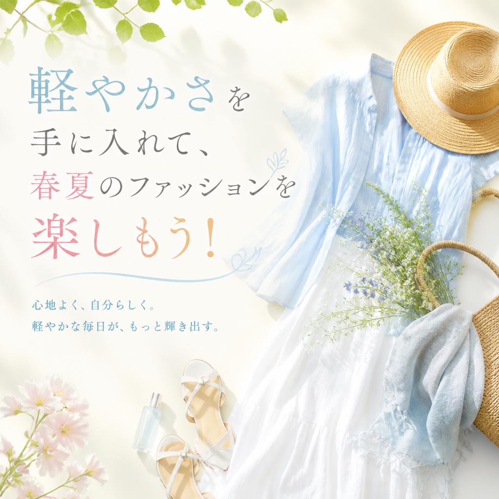 軽やかさを手に入れて、春夏のファッションを楽しもう！