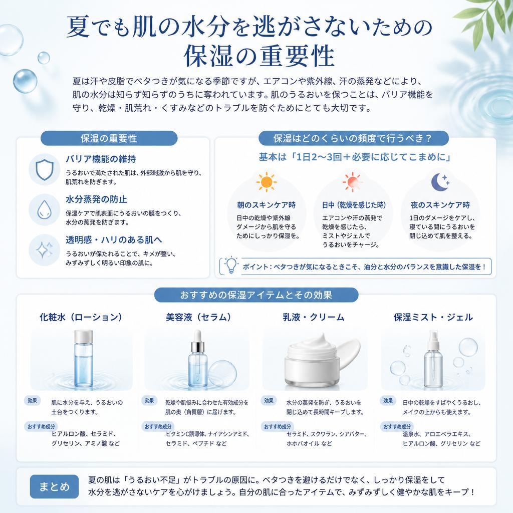 美肌を保つための保湿法