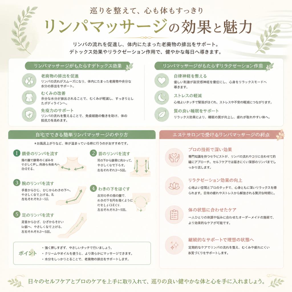 リンパマッサージで肌のトラブルを改善