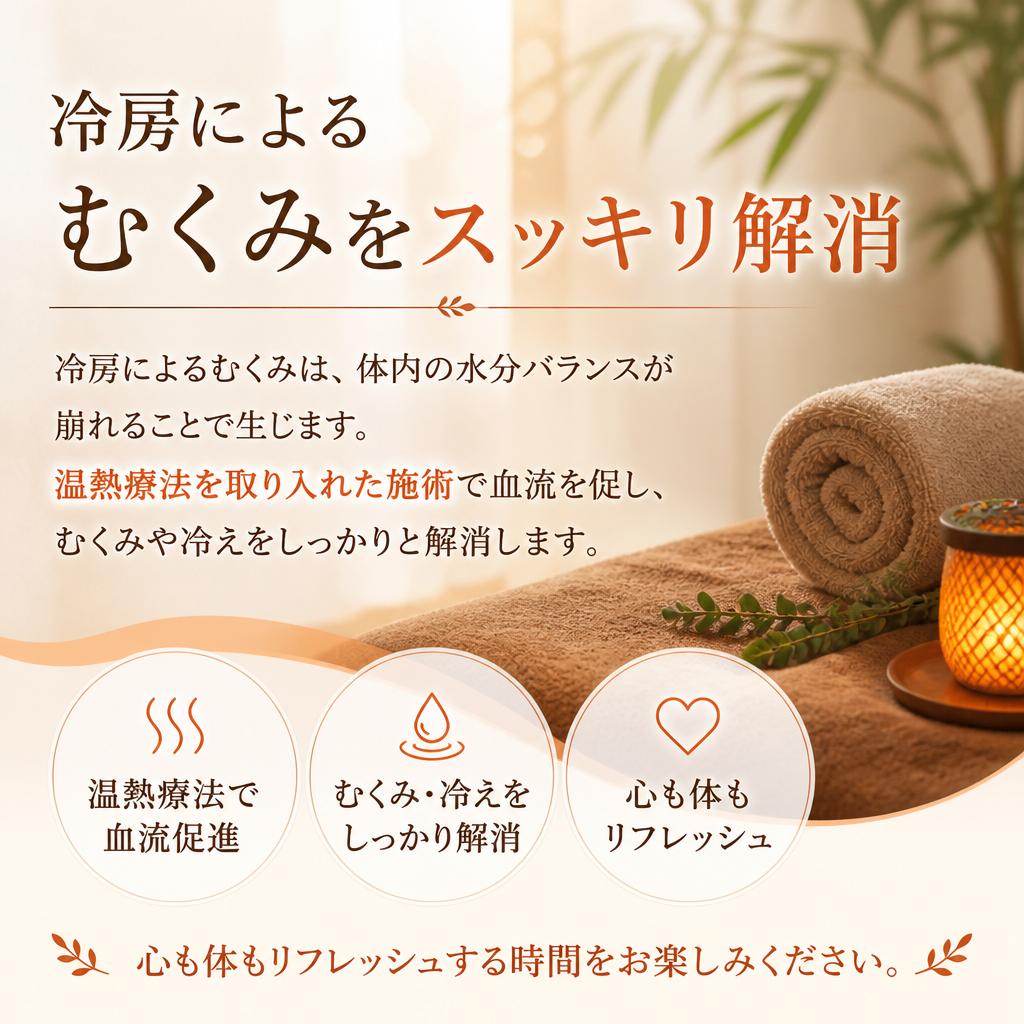 むくみ解消と温熱療法