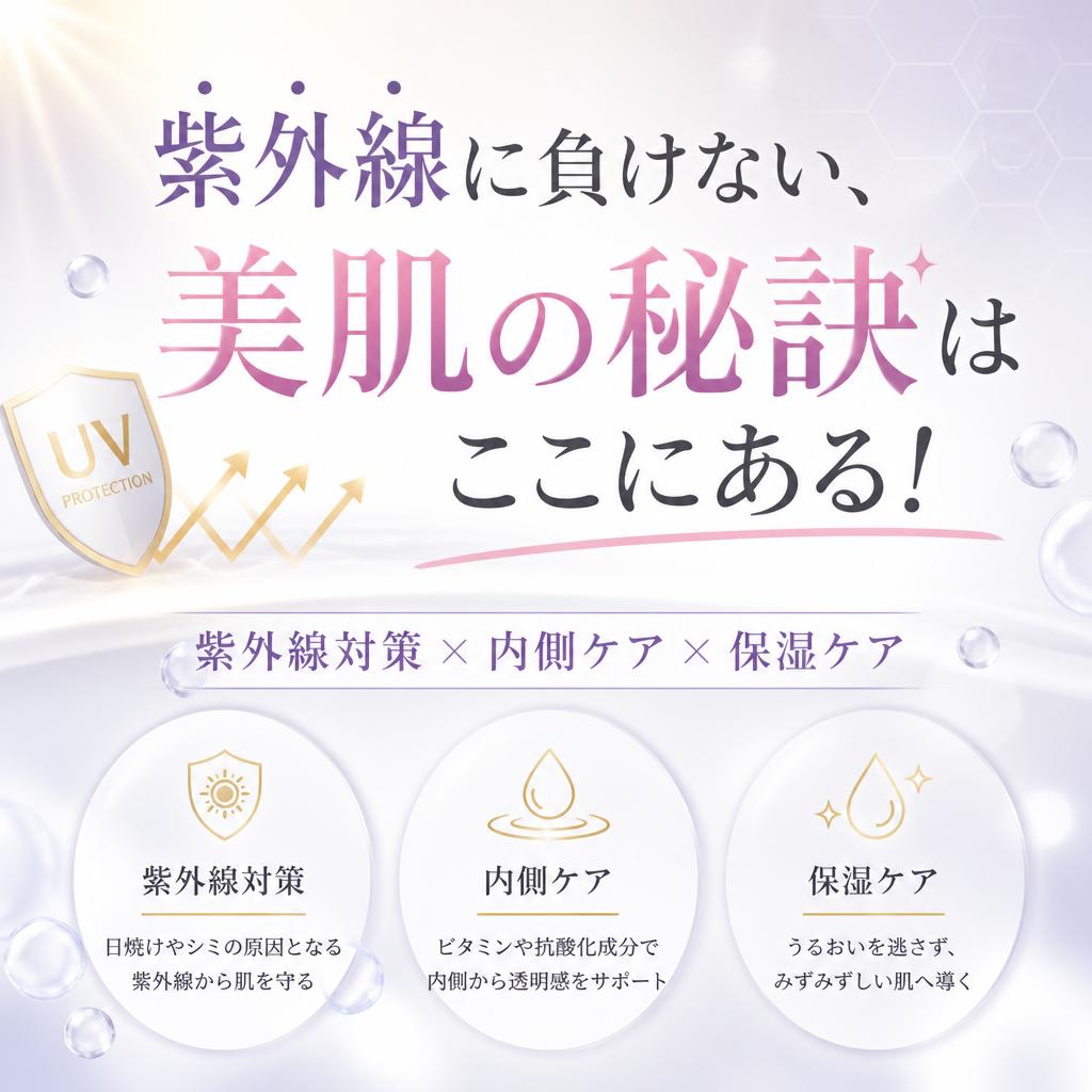 紫外線に負けない、美肌の秘訣はここにある！