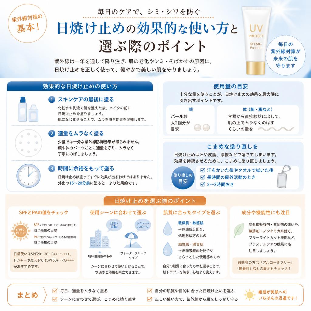 効果的な日焼け止めの選び方