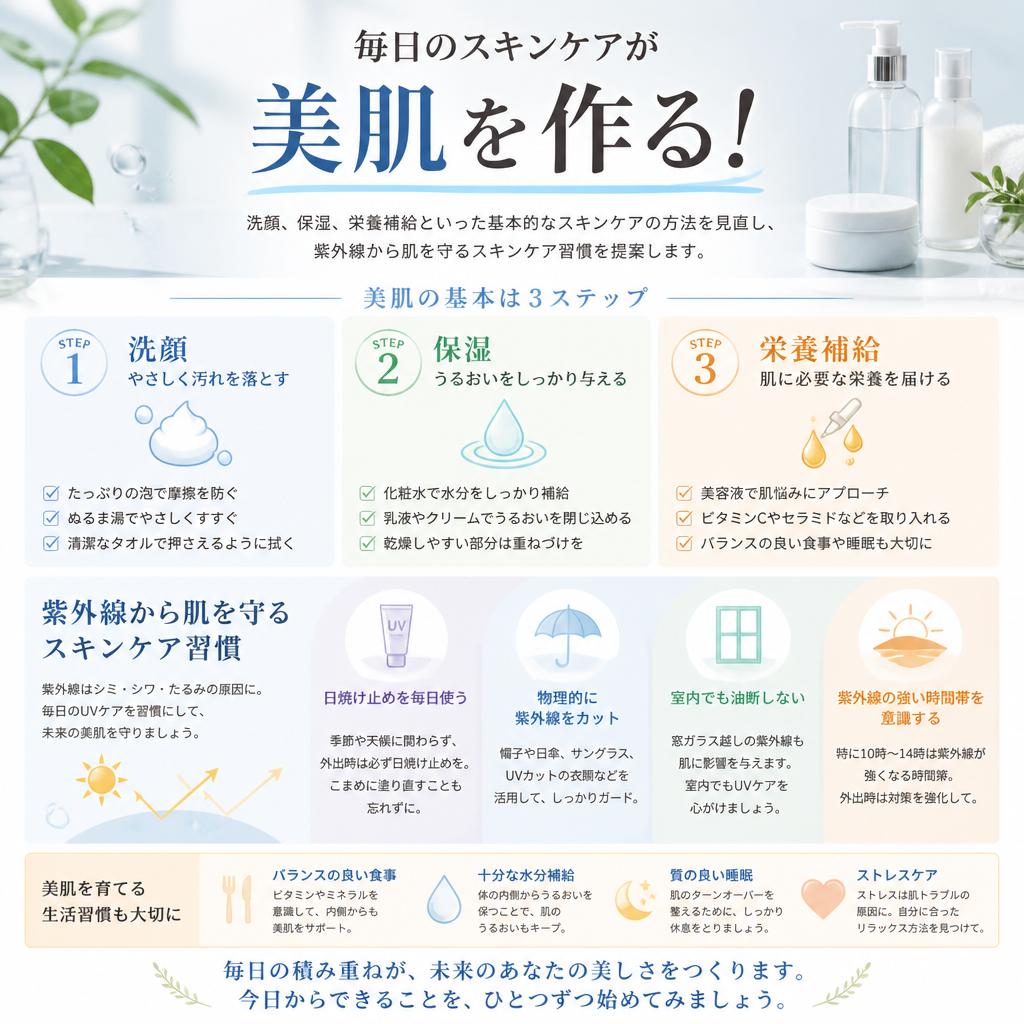 スキンケアの基本と美肌作り