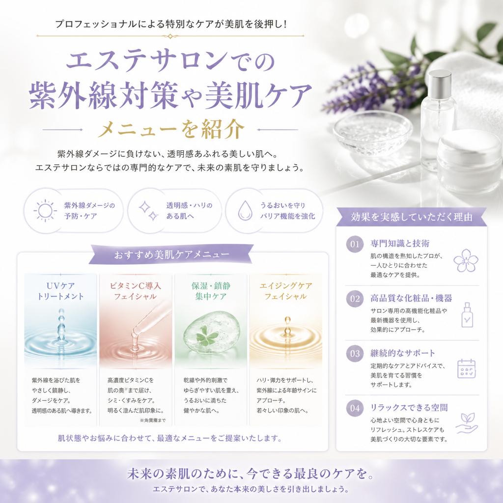 エステサロンでできる美肌ケア