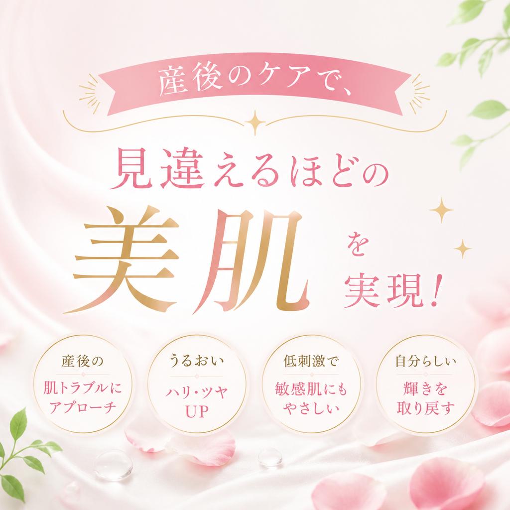 産後のケアで、見違えるほどの美肌を実現！