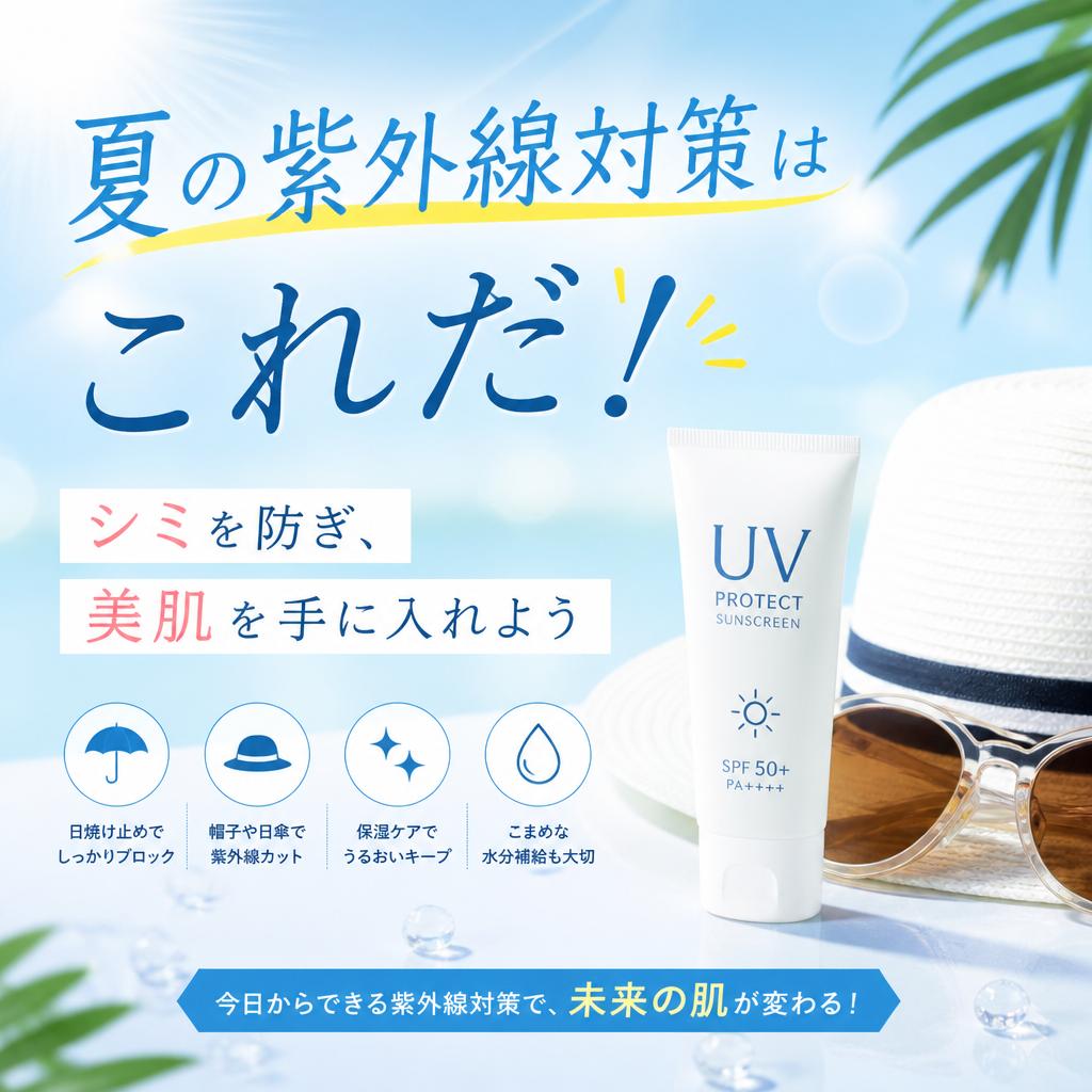 夏の紫外線対策はこれだ！シミを防ぎ、美肌を手に入れよう