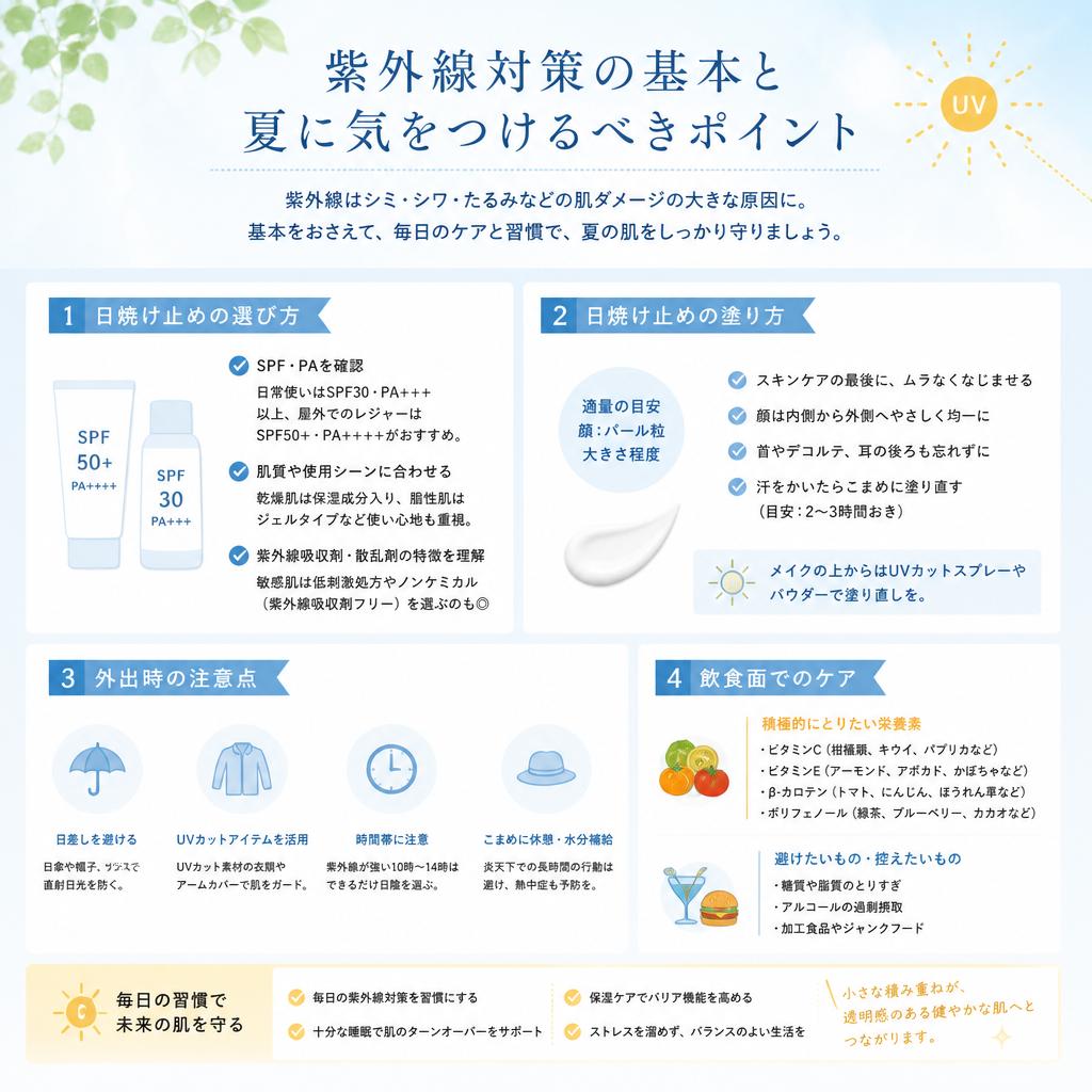 夏の肌を守るために