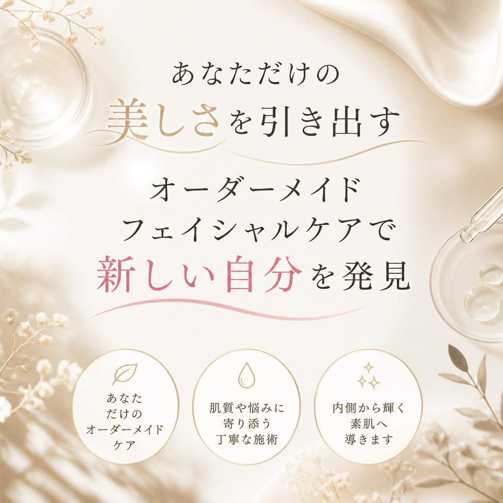 あなただけの美しさを引き出すオーダーメイドフェイシャルケアで新しい自分を発見